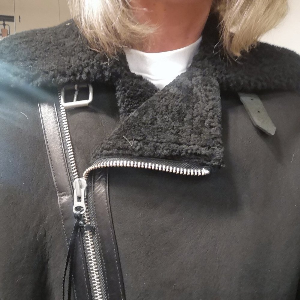 New Muubaa Darman Leather Aviator women's jacket